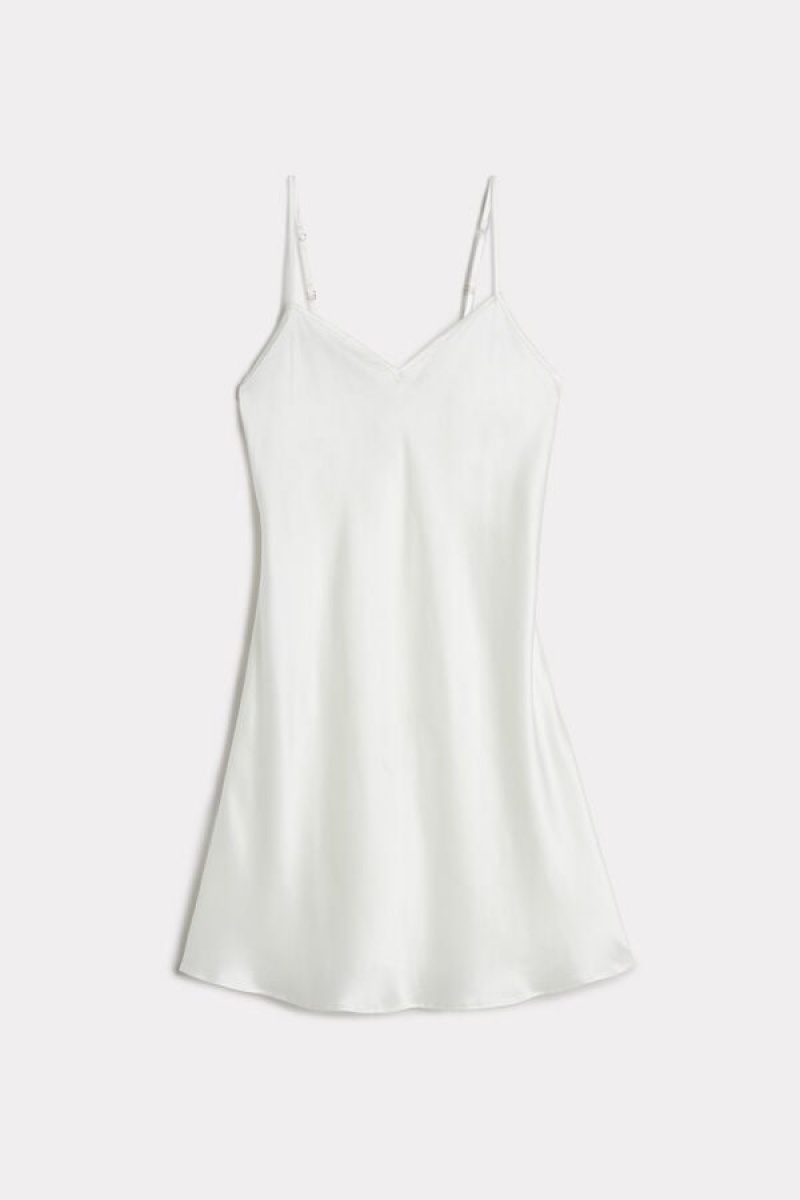 Intimissimi Silk Slip Hvide | DKIIZ97046